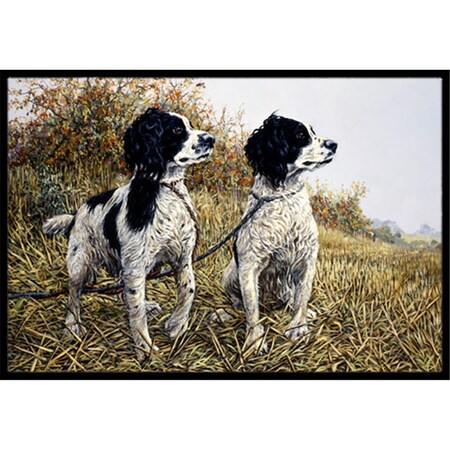 Carolines Treasures Two Springer Spaniels by Michael Herring Indoor or Outdoor Mat- 18 x 27 HMHE0001MAT